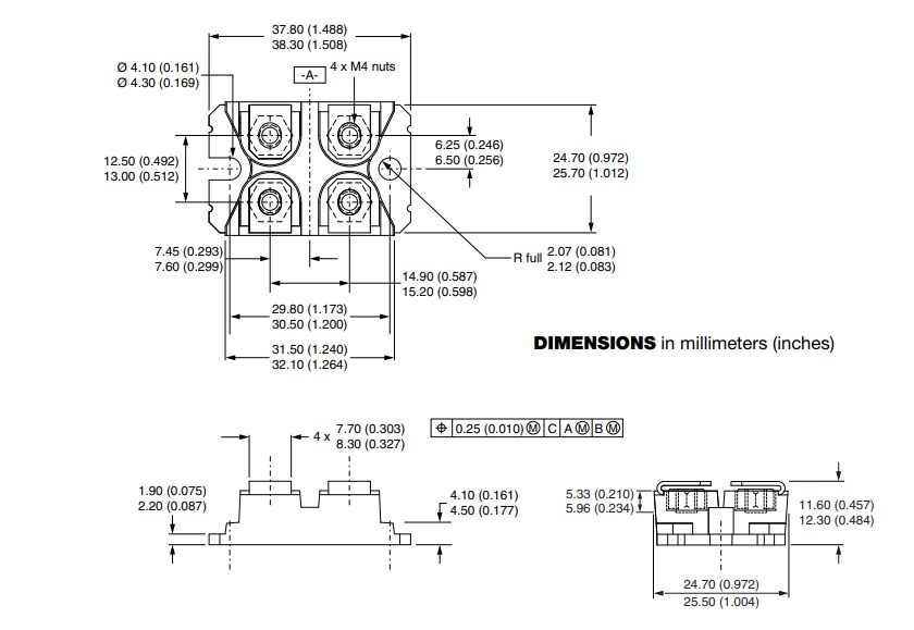 Mechanical Drawing - Vishay Semiconductors Gen 5 600V Hyperfast & Ultrafast Rectifiers